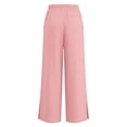 thumbnail image 5 of BOOMNY Toddler Girls Baggy Pants Wide Leg Pants for Girl Trendy Solid Color Elastic Waist Drawstring Lightweight Loose Fit Summer Beach Joggers With Pocket, 5 of 7