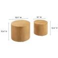 thumbnail image 3 of Modway Amani Ensemble de 2 Tables Basses Rondes Gigognes en Naturel, 3 of 10