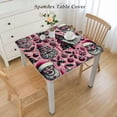 thumbnail image 2 of Pink Christmas Tablecloth Tree Rectangle Table Cloth Washable Table Cover for Picnic Dining Table Decor, 2 of 7
