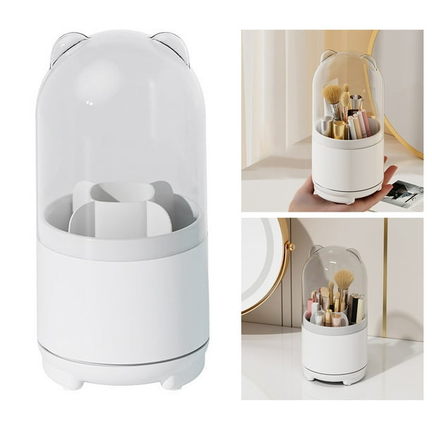 Caja giratoria para brochas de maquillaje, contenedor de almacenamiento de brochas de maquillaje, contenedor de almacenamiento de brochas de maquillaje, soporte para brochas de maquillaje, claridad notable Jadeshay A