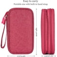 thumbnail image 2 of Electronic Organizer Travel Cable Accessories Bag, Electronic Organizer Case, Waterproof Electronic Accessories Organizer Bag for Power Bank, Charging Cords, USB Cable (Rose Red), 2 of 7