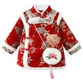 thumbnail image 2 of Otqutp Baby Girl Chinese Calendar New Year Dress Toddler National 𝗦tyle Plush Cheongsam Traditional Princess 𝗙airy 𝗧ang Suit, 2 of 5