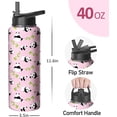 thumbnail image 2 of 32oz Corgi Water Bottle with Handle and Flip Straw, Dog Animal Sports Stainless Steel Insulated Cup Travel Coffee Mug Tumbler, Birthday Mothers Day Chritmas Gifts for Women, 2 of 6