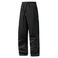 thumbnail image 5 of Men's Winter Lined Casual Trousers for Daily Relaxed Wear Comfortable Loose Fit Design Ideal Cold Weather Outdoor Activities Casual Pants Elastic Waist Straight Work Pants for Men, 5 of 6