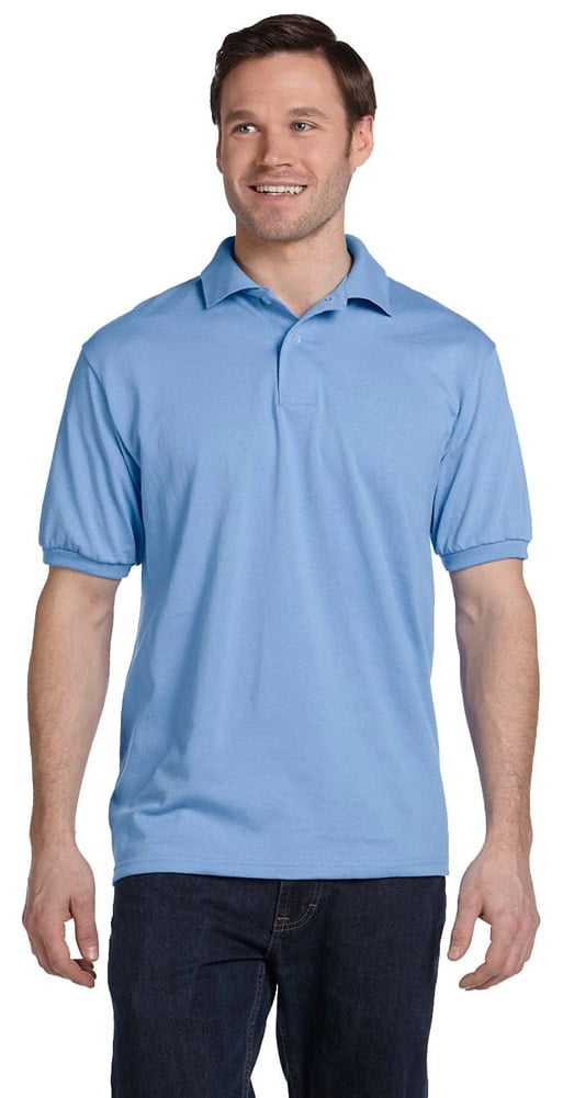 Hanes 054 EcoSmart Men's Polo Shirt Light Blue 3XLarge
