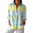thumbnail image 2 of YLHFASHION Chemise à Imprimé Floral Rétro pour Femmes, Imprimé Artistique, Chemise Décontractée à Col en V, Articles en Liquidation, Chemises pour Femmes, 2 of 4