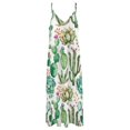 thumbnail image 5 of Watercolor Cactus Pattern Sleeveless Dress luxury woman party dress luxury women's party dress evening prom, 5 of 6