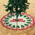 thumbnail image 5 of Mecorevxz 35.4 Inch Christmas Tree Skirt Red Small Plush Xmas Tree Mat with Merry Christmas Patterns Soft Thick Holiday Decor for Home Party(A), 5 of 6