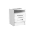 thumbnail image 3 of Cterwk 2 Drawer Nightstand with Open Shelf and Handle, White, 3 of 8
