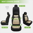 thumbnail image 7 of AOMSAZTO Car Seat Covers Full Set Fit for Hyundai Santa Fe 2007-2024 2025: 5 Seat Auto Interior Accessories, Ice Silk - Faux Leather Breathable Vehical Car Seat Protector(Black&Beige), 7 of 7