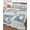 Blue, variant on Twin XL Quilt Bedding Set, Eiffel Tower Reversible Summer Quilt 3 Pieces, European Architectural Retro Hand-Painted Lightweight Bedspreads Coverlets with 2 Pillow Shams for All Seasons