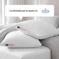 thumbnail image 4 of Almohada Ajustable Suave Luuna, 2 Pack, Relleno 100% Memory Foam Triturado Ajustable, Funda Lavable, blanco Estándar, 4 of 9