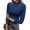 16#Dark Blue, variant on Women's Mock Turtleneck Slim Fit 3/4 Sleeve T Shirts Basic Tight Tops Tee Business Casual Blouse Plain Comfy Shirt Hot Pink XL