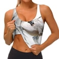 thumbnail image 3 of Uemuo Running White Horses Pattern Women's Sports Bra - High Impact Support, Breathable, and Comfortable Athletic Bra for Running, Yoga, and Workouts, 3 of 9