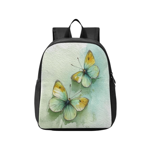 Toddler Backpack Soft Green Wing Pairs Waterproof Lightweight Backpack Casual Mini Daypack for Daycare & Travel