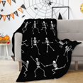 thumbnail image 4 of Halloween Ghost Throw Blanket Cute Ghost Blanket for Picnic Camping Travel Lightweight Fuzzy Cozy Throw Blankets for Living Room Sofa Couch 50" x 60", 4 of 6