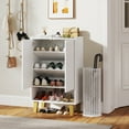 thumbnail image 2 of Gymax Shoe Storage Cabinet Freestanding Shoe Organizer w/ Anti-tipping Kit Open Shelf, 2 of 9