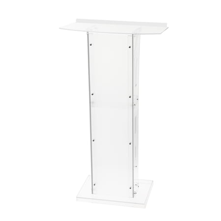 Eastvita Acrylic Podium with Storage Compartment - 45 Tall Lectern with 23.6 x17.7 Surface Lightweight with Strong Load-Bearing Capacity