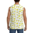 thumbnail image 4 of Fotbe Men's Yellow Lemon Leaves Print Men's Sleeveless Muscle Tank Tops Casual T-Shirts for Gym Workout Beach-X-Large, 4 of 8