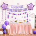 thumbnail image 6 of TickJOY Purple Happy Birthday Banner for Girls - Happy Birthday Decorations Set with Star Foil Balloons, Latex Balloons & Pennant Banner, Party Decorations for Girls Birthday, Teen Purple Parties, 6 of 6
