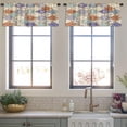 thumbnail image 3 of LALILO Kitchen Curtain Valance Tile With Colorful Rod Pocket Window Curtain 52"x 18" Set of 2, 3 of 5