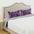 thumbnail image 5 of Satin Pillow Case Colorful Butterflies Outline Standard Silk Pillow Cover for Hair and Skin Envelope Closure 20"x26", 5 of 9