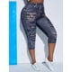 thumbnail image 2 of Talla grande 3D Skull Jean PRINT CULTPED JEGGINGS Rosegal Leggings de talla grande, 2 of 5