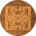 thumbnail image 1 of Ahgly Company Indoor Round Oriental Orange Industrial Area Rugs, 3' Round, 1 of 4