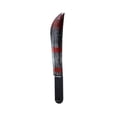 thumbnail image 2 of Halloween Plastic Bloody Weapon Decor Set, Realistic Fake Axe Sickle Saw Horror Decors, Scary Costume Accessories for Halloween Party Stage Haunted House, 2 of 6