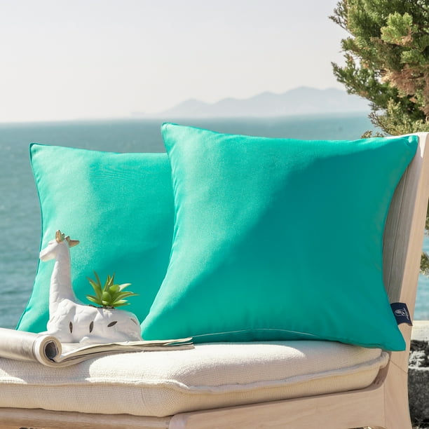 Phantoscope Outdoor Waterproof Decorative Throw Pillow, 18" x 18