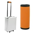 thumbnail image 4 of Caja de equipaje suave de neopreno, cubierta para manija de puerta de coche, empuñaduras envolventes, etiquetas de viaje para maleta (naranja), 4 of 11