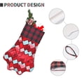 thumbnail image 5 of Dog Paw Decorative Socks 17x11.8in Top With A Strap Design For Easy Hanging For Festive Christmas Party Decorations Red Colorful Houndstooth Hand-Drawn Sketch_4, 5 of 8