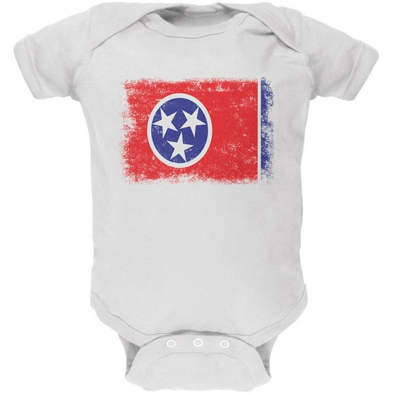 Born and Raised Tennessee State Flag Soft Baby One Piece