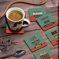 thumbnail image 3 of Inkdotpot Set of 6 Drink Coasters DecorativeNon,SlipCork Base4-inch Square PrintedCoastersEasy Clean- Motivational Quotes, 3 of 8