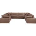 thumbnail image 5 of Meridian Furniture Comfy Brown Faux Leather Modular Sectional, 5 of 9