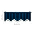 thumbnail image 3 of Window Curtains, Rod Pocket Curtains, Elegant Fringed Tassel Short Drapes for Home Decor, Polyester Material, Available In Red Gray Blue Yellow, 52x18 Inch Size, 3 of 7
