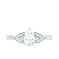 thumbnail image 4 of Rosec Jewels Certified Lab Grown Diamond 5x7mm Pear Engagement Ring - EF-VS Quality - Ready To Gift, 925 Sterling Silver, US 4.00, 4 of 9