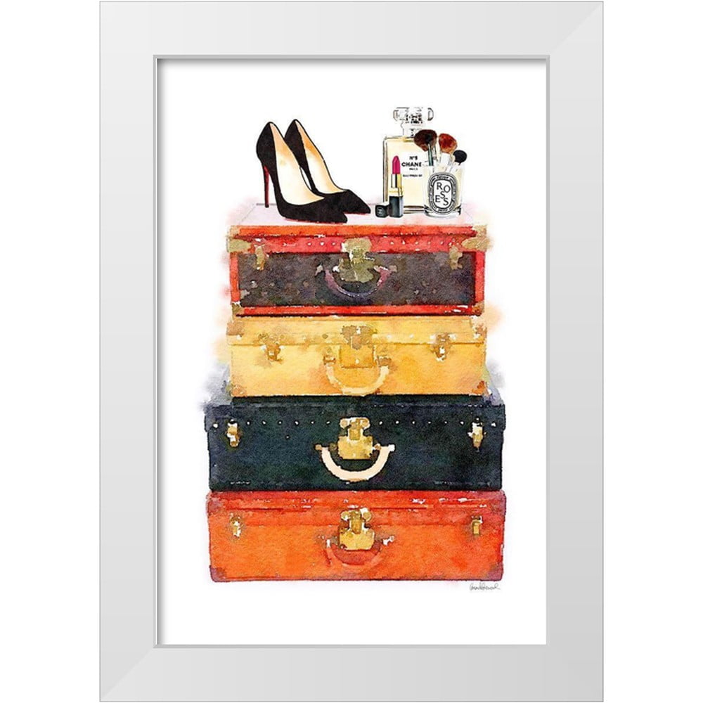 Framed Canvas Art (Gold Floating Frame) - Designer Bags by Martina Pavlova ( Fashion > Fashion Accessories > Bags & Purses art) - 40x26 in