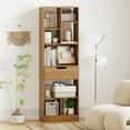 thumbnail image 2 of Costway 1 PCS 61" Bookcase with Drawer, 8 Open Cubes, Anti-toppling Kits for Living Room, Study Natural, 2 of 10