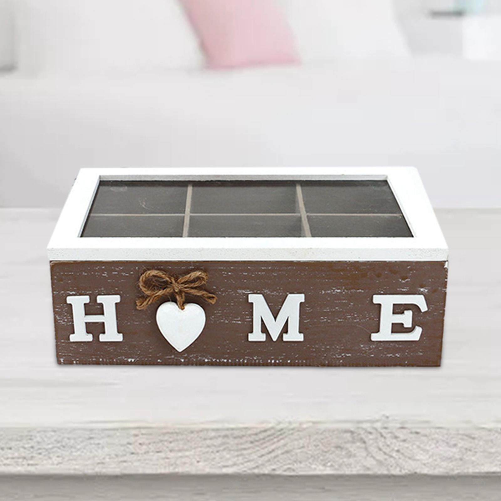 Rectangular Tea Bag Box Tea Bag Holder Organizer Desktop Container For