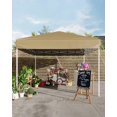 thumbnail image 5 of 10x10 Heavy Duty Pop Up Canopy- Outdoor Canopy Tent with Portable Bag - 3 Adjustable Height, 4 Weight Bags, 8 Stakes & 4 Guy Ropes Included, Khaki, 5 of 6
