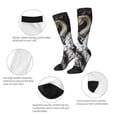 thumbnail image 3 of Fuzoiu Elegant Swans Black Background Print Adult Stockings,Crew Socks,Unisex Fashion Socks, Casual Sports Socks,Comfortable Crew Socks for Everyday Wear and Sports, 3 of 6