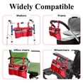 thumbnail image 5 of AMQTSLM Wheelchair Side Storage Bag with Cup Holder, Wheelchair Armrest Accessories Pouch with Pen Slot and Reflective Strips, Fits Most Wheelchairs, Walkers or Rollators, 5 of 8