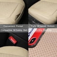 thumbnail image 4 of Juego de 2 fundas de asiento de coche de piel sintética de lujo para asientos delanteros, universales, compatibles con el 90% de los vehículos (sedán, SUV, camioneta, minivan) (beige), 4 of 5