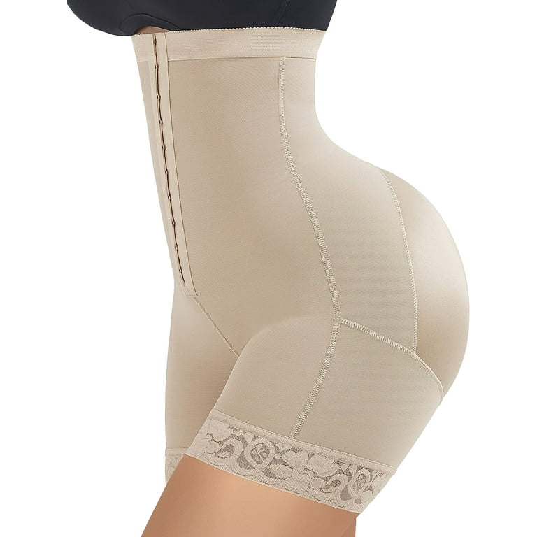 Joyshaper Shapewear Shorts for Women High Waist Tummy Control Body Shaper  Butt Lift Panties Thigh Slimming Fajas Postpartum Pack of 2 Black+Beige(Light)  3XL 