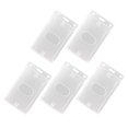 thumbnail image 2 of 5pcs Plastic ID Badge Holder with Side Insert Transparent Design Clear Hard Plastic ID Card Badge Holder for Easy Identification for Office School Conferences Events, 2 of 7