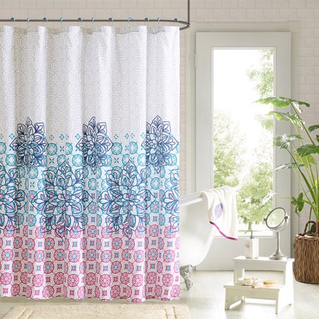 UPC 675716577469 product image for 90 by Design Lab Jessica Polyester Printed Shower Curtain and Hook Set | upcitemdb.com