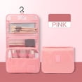 thumbnail image 2 of Neceser colgante HUOGUO, organizador de cosméticos grande, rosa, 2 of 5
