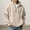 Beige, variant on Mens Hoodies Pullover Quarter Zip Long Sleeve Drawstring Waffle Knit Hooded Sweatshirt with Pocket