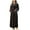 Black, variant on Womens Long Solid Color Plush Robe - Warm Soft Floor Length Flannel Bathrobes for Winter Thicker Long Home Wear with Pockets Yellow